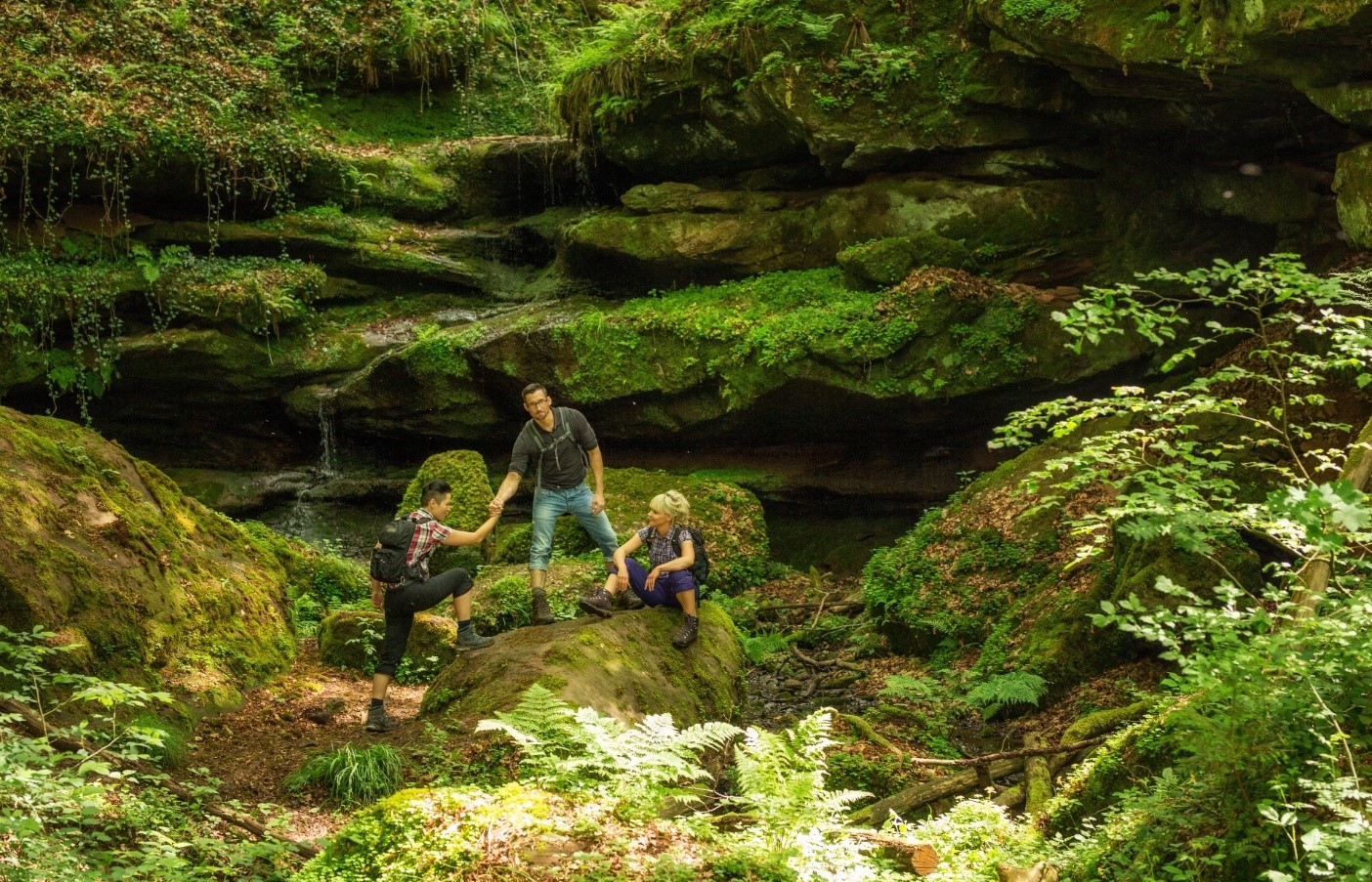 Wanderer in der Hexenklamm