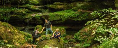 Wanderer in der Hexenklamm