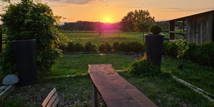 Sonnenuntergang in der Region am Kaiserstuhl